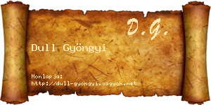 Dull Gyöngyi névjegykártya