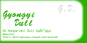 gyongyi dull business card